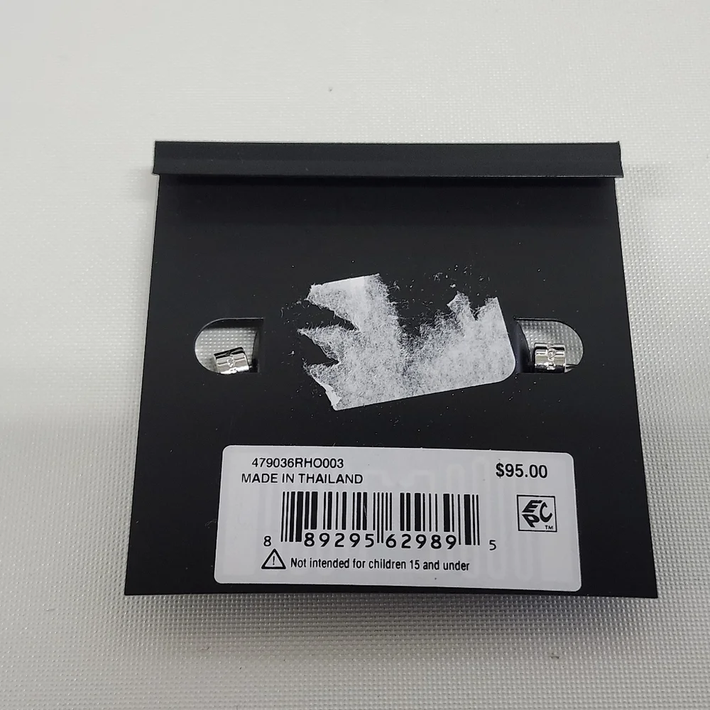NWT Coach Silver-Tone Signature Horse Carriage Hoop Earrings - Picture 3 of 3